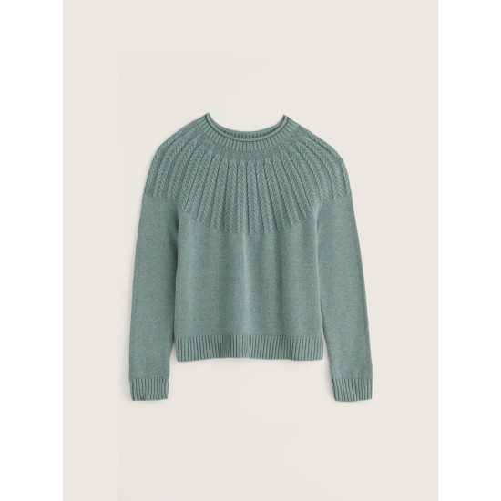 Seasalt Stone Chat Organic Cotton Jumper - Lichen