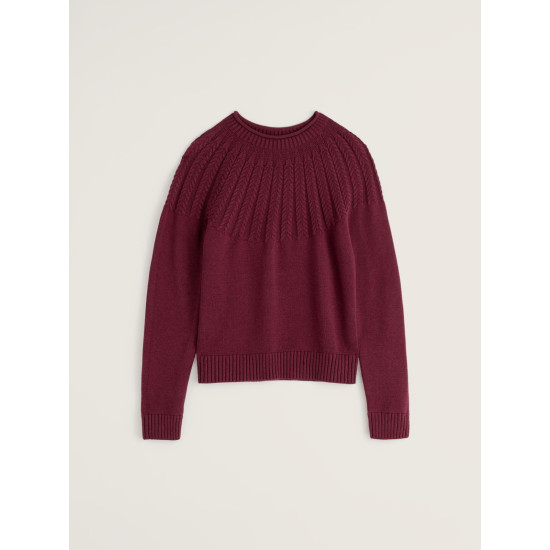 Seasalt Stone Chat Organic Cotton Jumper - Plum Berry