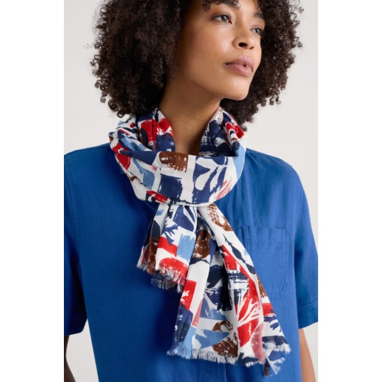 Seasalt Summer Scarf - Marine Forms Chalk