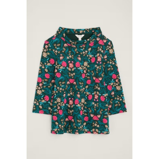 Seasalt Sunstream Jersey Top - Mirrored Floral Tehidy