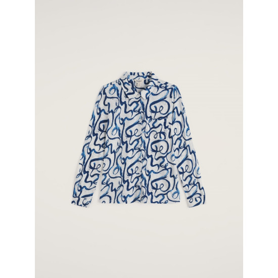 Seasalt Teasel Head Jersey Shirt - Ink Strokes Chalk
