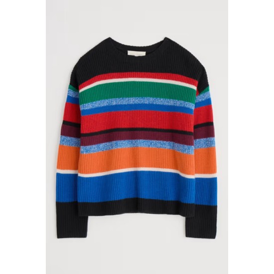 Seasalt Thorn Berry Striped Jumper With Merino - Upton Multi Onyx