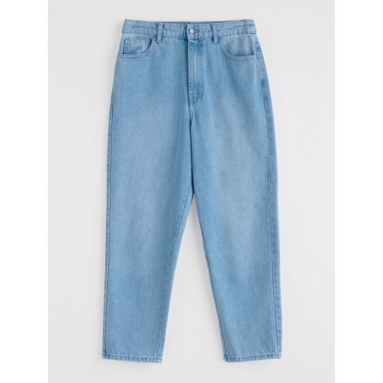 Seasalt Towan Barrel Leg Jeans - Light Wash High Twist