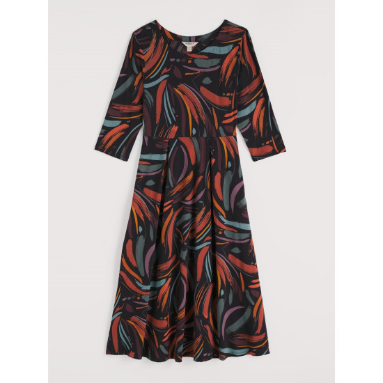 Seasalt Veronica Jersey Midi Dress - Dune Marks Onyx