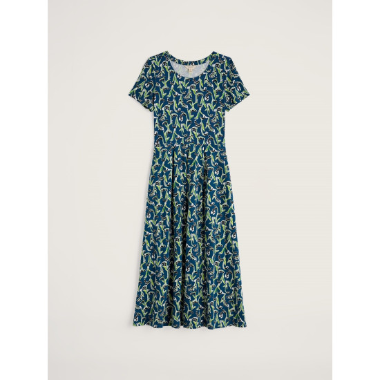 Seasalt Veronica Midi Dress - Painty Bluebell Dark Voyage