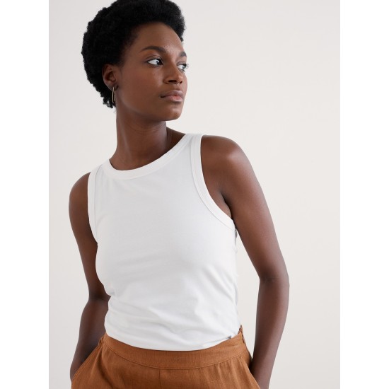 Seasalt Wild Plain Racerback Vest - Salt