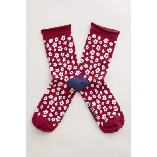 Seasalt Women's Arty Socks - Five Farm Poppy