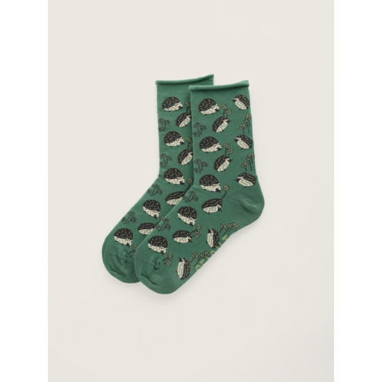 Seasalt Women's Arty Socks - Hedgehog Garden Dried Basil