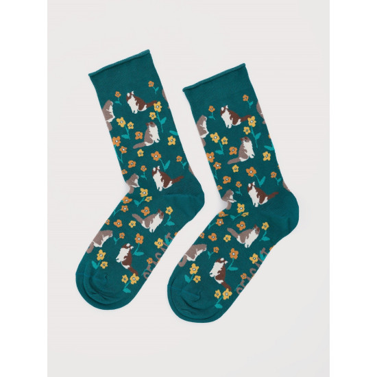 Seasalt Women's Bamboo Arty Socks - Lazy Days Deep Dive