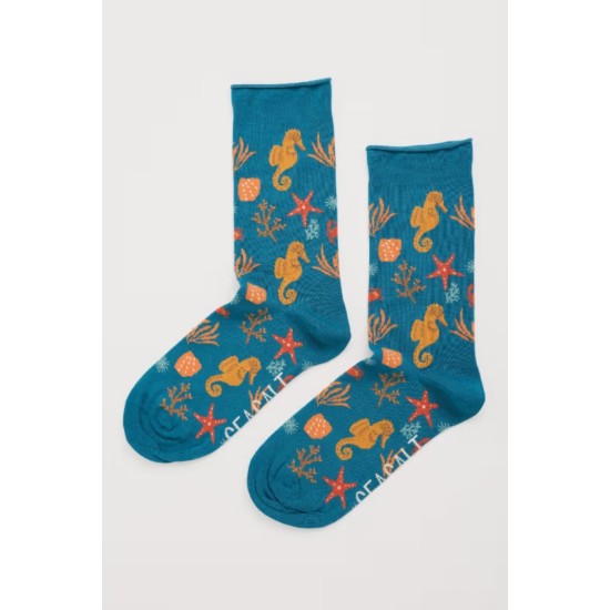 Seasalt Women's Bamboo Arty Socks - Starfish Sea Poseidon