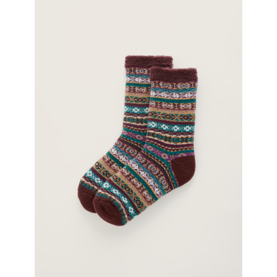 Seasalt Women's Cabin Socks - Roe Woods Purple Coral