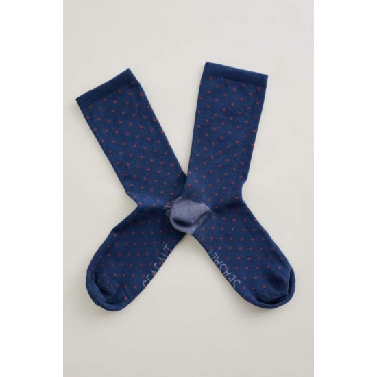 Seasalt Women's Everyday Socks - Confetti French Blue Shell
