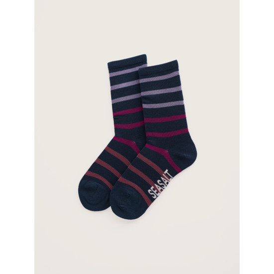 Seasalt Women's Sailor Socks - Breton Shades Echium