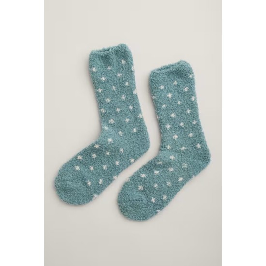 Seasalt Women's Short Fluffies Socks - Confetti Lichen