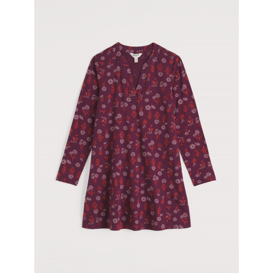 Seasalt Wreathe Tunic - Flower Shadow Dark Hellebore