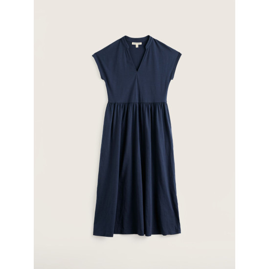 Seasalt Zinnia Short Sleeve Jersey Midi Dress - Maritime