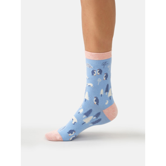 Thought Arctic Friends Bamboo Socks - Periwinkle Blue