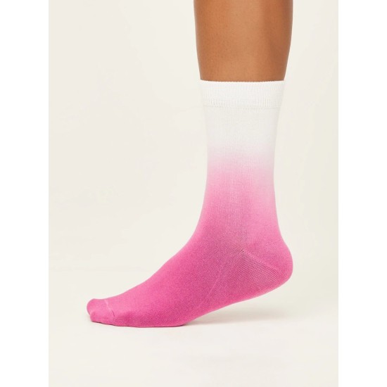 Thought Dip Dye Bamboo / Cotton Socks - Magenta Pink