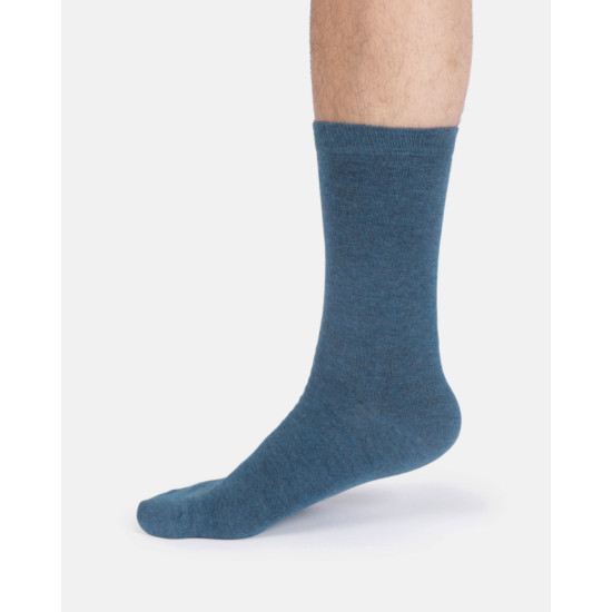 Thought Men's Jack Marl Bamboo Socks - Lake Blue Marl