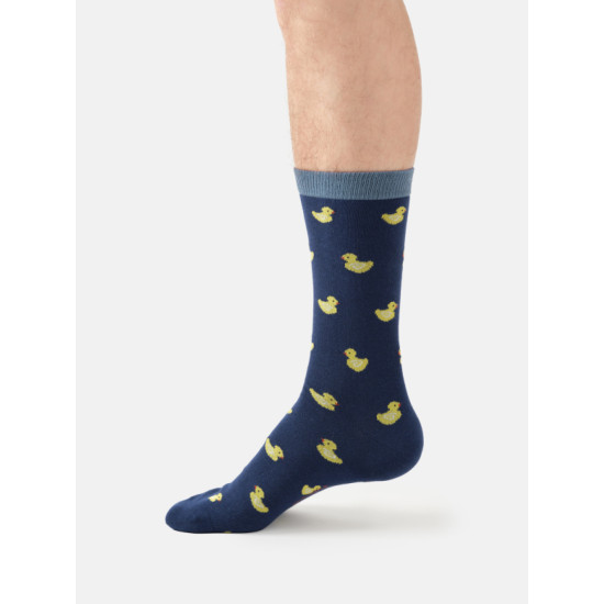 Thought Men's Quacker Ducks Bamboo Socks - Royal Navy Blue