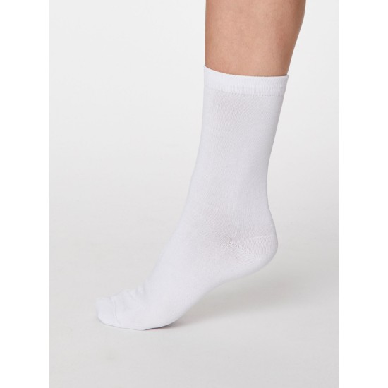 Thought SPW249 Solid Jackie Bamboo Socks - White