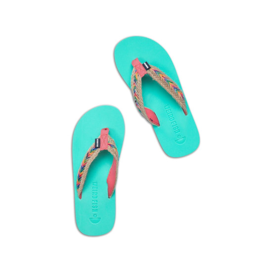 Weird Fish Adila Braided Flip Flops - Bevelled Glass