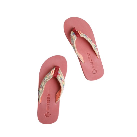 Weird Fish Adila Braided Flip Flops - Desert Rose