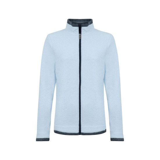 Weird Fish Ariana Full Zip Grid Fleece - Cool Blue