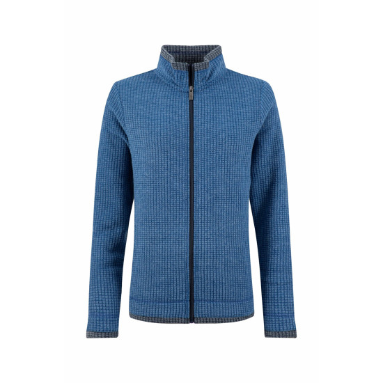 Weird Fish Ariana Full Zip Grid Fleece - Estate Blue