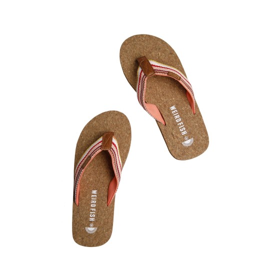 Weird Fish Arundel Cork Flip Flops - Desert Rose