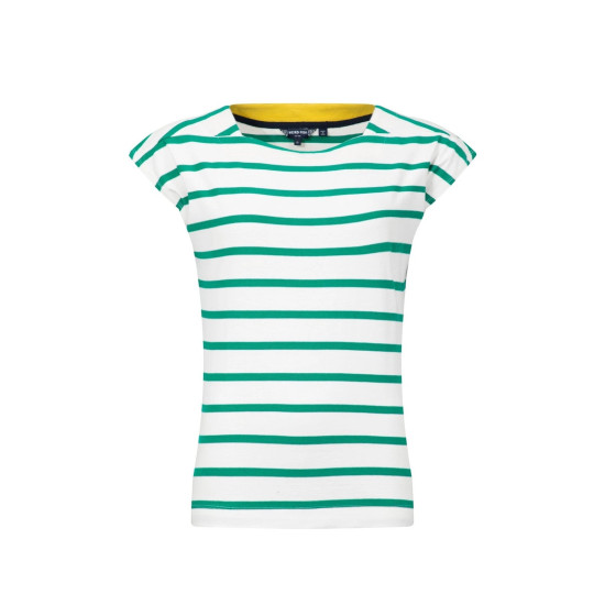 Weird Fish Bowe Striped Jersey T-Shirt - Heritage Green