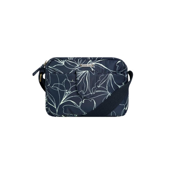 Weird Fish Corrie Printed Crossbody Bag - Midnight