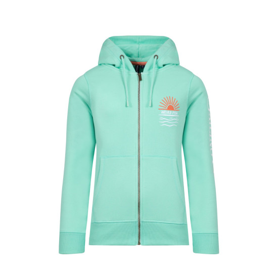 Weird Fish Cyra Graphic Full Zip Hoodie - Apple Mint