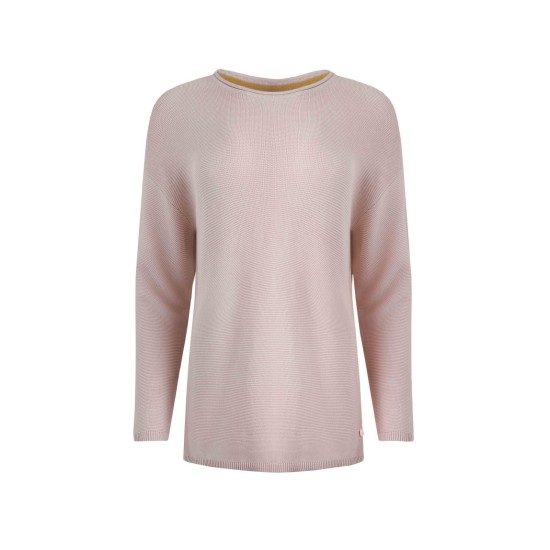 Weird Fish Dalla Knitted Crew Neck Jumper - Pink