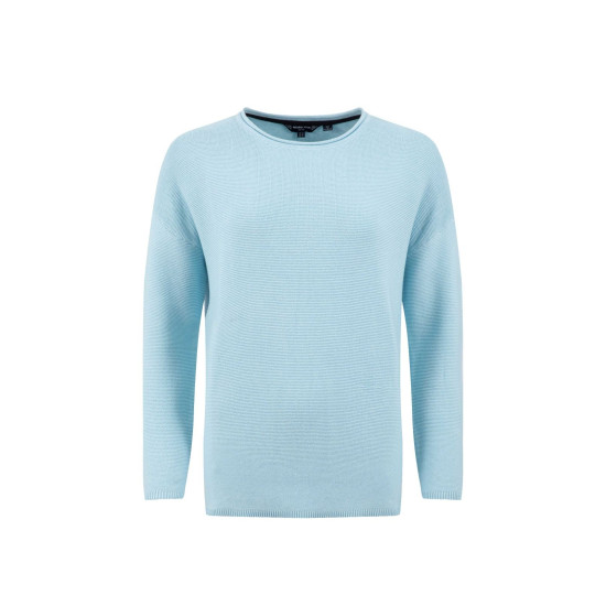 Weird Fish Dalla Knitted Crew Neck Jumper - Skyway