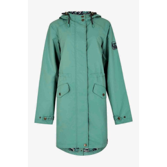 Weird Fish Delara Showerpoof Jacket - Dark Jade