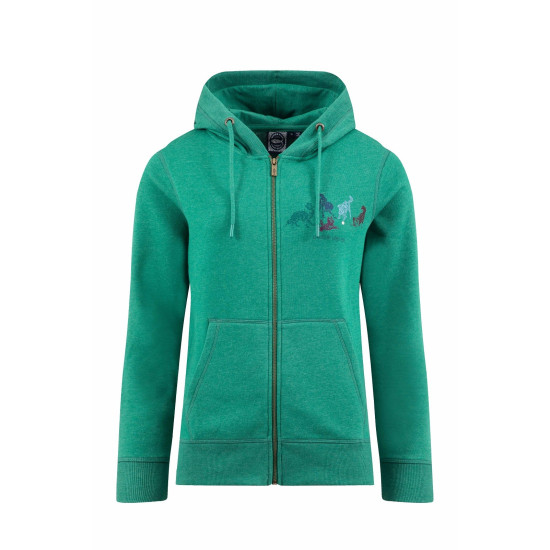 Weird Fish Franchises Full Zip Hoodie - Green Ivy