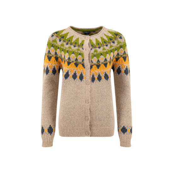 Weird Fish Hatty Fair Isle Cardigan - Chalk