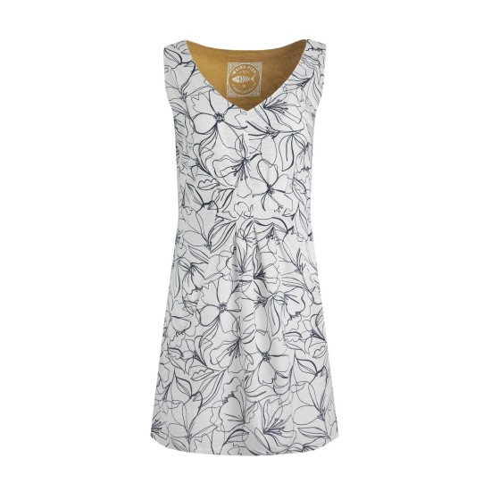 Weird Fish Indus Printed Jersey Tunic - Light Cream
