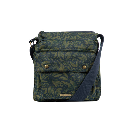 Weird Fish Kait Printed Cross Body Bag - Cypress Green