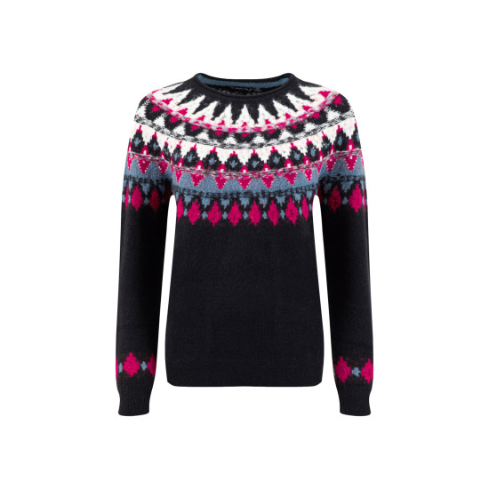Weird Fish Lowell Fair Isle Jumper - Dark Navy