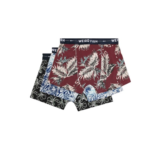 Weird Fish Men's Ashridge Boxer Shorts 3 Pack - Multi