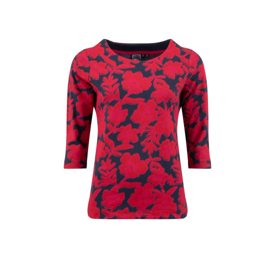 Weird Fish Pinto Printed Jersey T-Shirt - Cranberry