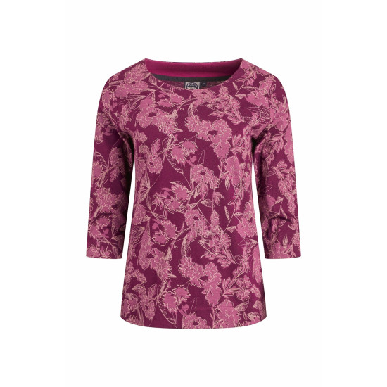 Weird Fish Pinto Printed Jersey T-Shirt - Plum