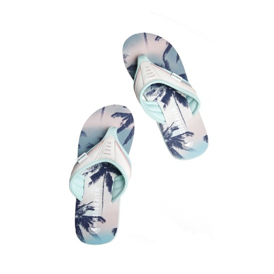 Weird Fish Thurleston Printed Flip Flops - Aqua Marine
