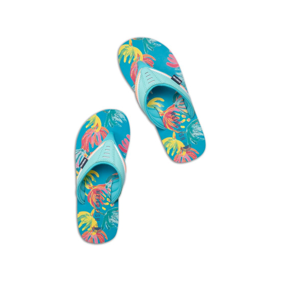 Weird Fish Thurleston Printed Flip Flops - Azure