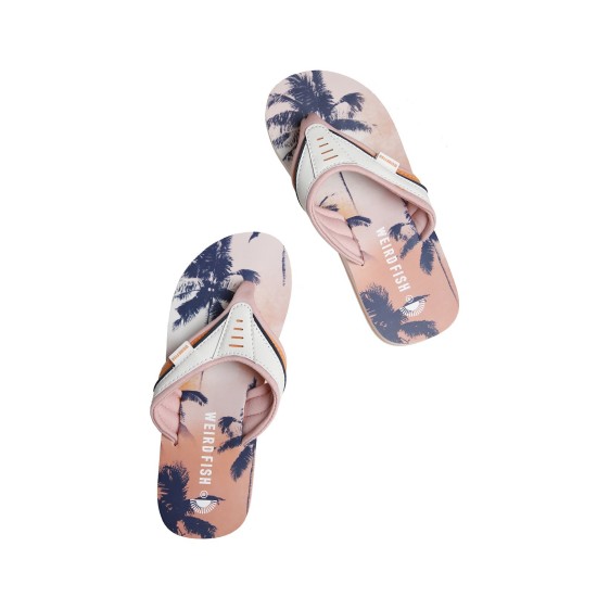 Weird Fish Thurleston Printed Flip Flops - Pink