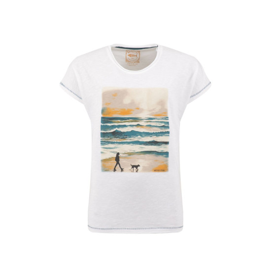 Weird Fish Walking Club Front Print Graphic T-Shirt - White
