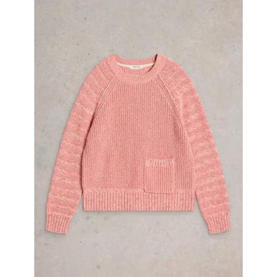 White Stuff Cindy Cotton Jumper in Mid Coral