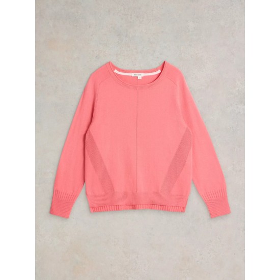 White Stuff City Jumper in Mid Coral